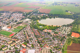 Campingplatz Wiesensee und Akazienweg in Hemsbach im Bundesland Baden-Württemberg, Deutschland