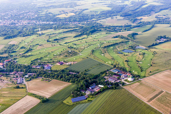 Gelände des Golfplatz Golfclub Bruchsal e.V. in Bruchsal im Bundesland Baden-Württemberg, Deutschland