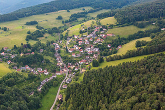 Ortsteil Brombach in Eberbach im Bundesland Baden-Württemberg, Deutschland aus der Luft