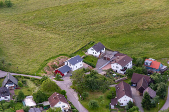 Drohnenaufname von Ortsteil Brombach in Eberbach im Bundesland Baden-Württemberg, Deutschland