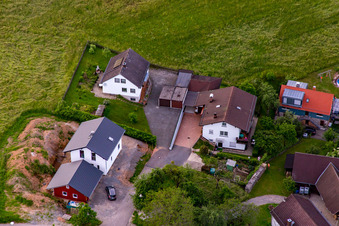 Luftaufnahme von Ortsteil Brombach in Eberbach im Bundesland Baden-Württemberg, Deutschland