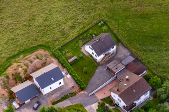 Ortsteil Brombach in Eberbach im Bundesland Baden-Württemberg, Deutschland aus der Luft betrachtet