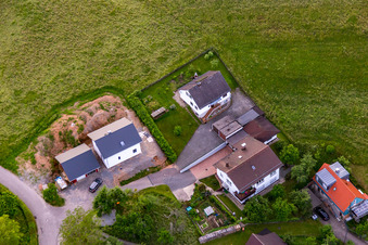 Drohnenaufname von Ortsteil Brombach in Eberbach im Bundesland Baden-Württemberg, Deutschland