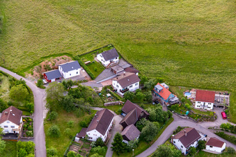 Luftaufnahme von Ortsteil Brombach in Eberbach im Bundesland Baden-Württemberg, Deutschland