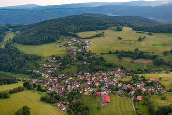 Drohnenbild von Ortsteil Brombach in Eberbach im Bundesland Baden-Württemberg, Deutschland