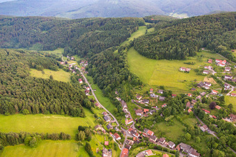 Luftaufnahme von Ortsteil Brombach in Eberbach im Bundesland Baden-Württemberg, Deutschland