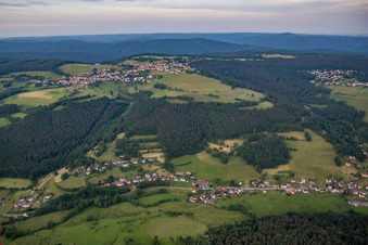 Luftbild von Ortsteil Rothenberg in Oberzent im Bundesland Hessen, Deutschland