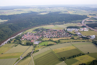 Bettingen von Süden in Wertheim im Bundesland Baden-Württemberg, Deutschland