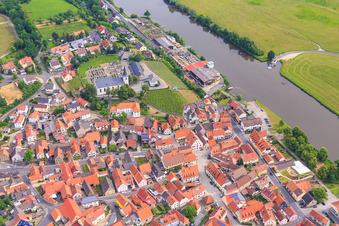 St. Johannes der Täufer, Mainfähre Wipfeld und Holzhandel Gleitsmann im Bundesland Bayern, Deutschland