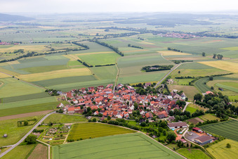 Ortsteil Rothausen in Höchheim im Bundesland Bayern, Deutschland von oben