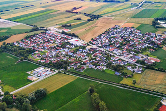 Ortsteil Gottfriedingerschwaige von Südosten im Bundesland Bayern, Deutschland
