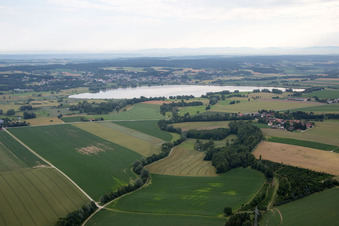 Vilstalsee Stausee Steimberg im Ortsteil Aunkofen in Marklkofen im Bundesland Bayern, Deutschland