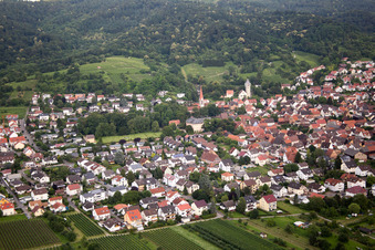 Leutershausen von Nordwesten in Hirschberg an der Bergstraße im Bundesland Baden-Württemberg, Deutschland