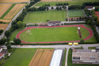 Luftbild von Sportplätze des FV 1922 Leutershausen eV in Hirschberg an der Bergstraße im Bundesland Baden-Württemberg, Deutschland