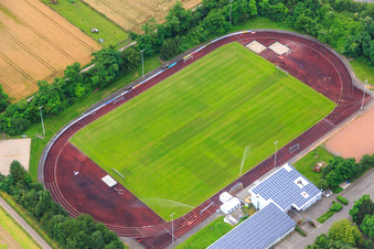 Luftaufnahme von Sportplatz des ASV in Eppelheim im Bundesland Baden-Württemberg, Deutschland