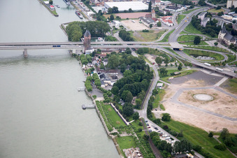 Worms im Bundesland Rheinland-Pfalz, Deutschland aus der Luft