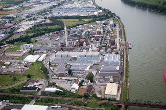 Luftbild von Synthomer Deutschland in Worms im Bundesland Rheinland-Pfalz