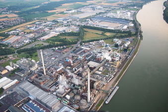 Synthomer Deutschland in Worms im Bundesland Rheinland-Pfalz von oben