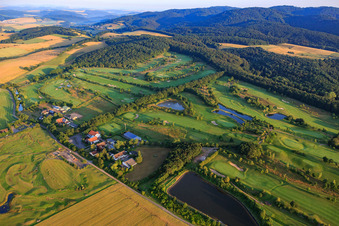 Golfplatz des Golfclub am Donnersberg e.V in Imsbach im Bundesland Rheinland-Pfalz, Deutschland aus der Luft betrachtet