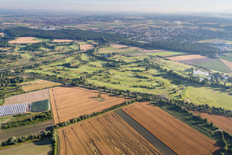 Luftaufnahme von Gelände des Golfplatz Golfplatz Kurpfalz in Limburgerhof in Schifferstadt im Bundesland Rheinland-Pfalz, Deutschland