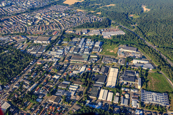 Industriegebiet Draisstraße mit MANN+HUMMEL,   IGATEC GmbH, Feuer-Vogel GmbH & Co KG und Neptune Energy in Speyer im Bundesland Rheinland-Pfalz, Deutschland