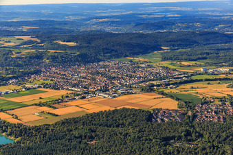 Ortsansicht aus Norden in Weingarten im Bundesland Baden-Württemberg, Deutschland