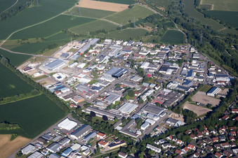 Industriegebiet Industriestr im Ortsteil Eggenstein in Eggenstein-Leopoldshafen im Bundesland Baden-Württemberg, Deutschland