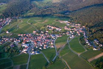 Ortsteil Gleiszellen in Gleiszellen-Gleishorbach im Bundesland Rheinland-Pfalz, Deutschland von oben gesehen