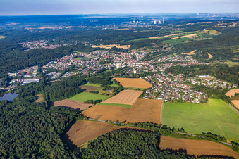 Luftbild von Ortsteil Eichelscheiderhof in Waldmohr im Bundesland Rheinland-Pfalz, Deutschland