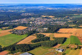 Ortsübersicht aus Nordosten im Ortsteil Eichelscheiderhof in Waldmohr im Bundesland Rheinland-Pfalz, Deutschland