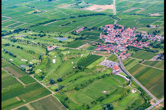 Dackenheim, Golfplatz im Bundesland Rheinland-Pfalz, Deutschland von der Drohne aus gesehen