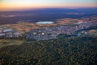 Forchheim von Osten in Rheinstetten im Bundesland Baden-Württemberg, Deutschland