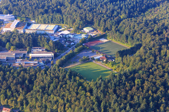 Sportplätze des 1. FC Ispringen am Waldrand im Bundesland Baden-Württemberg, Deutschland