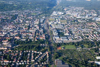 Bahnhof von Norden in Bruchsal im Bundesland Baden-Württemberg, Deutschland