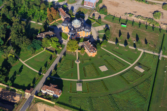 Eremitage Waghäusel im Bundesland Baden-Württemberg, Deutschland aus der Vogelperspektive