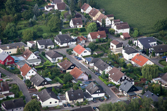 Billigheim-Ingenheim, Maxburgstr im Bundesland Rheinland-Pfalz, Deutschland aus der Luft