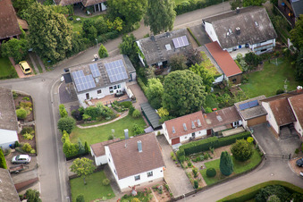 Luftaufnahme von Ortsteil Billigheim in Billigheim-Ingenheim im Bundesland Rheinland-Pfalz, Deutschland