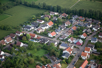 Billigheim-Ingenheim, Maxburgstr im Bundesland Rheinland-Pfalz, Deutschland vom Flugzeug aus