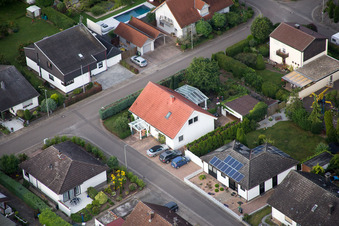 Drohnenbild von Billigheim-Ingenheim, Maxburgstr im Bundesland Rheinland-Pfalz, Deutschland
