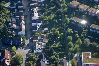 Drohnenbild von Ortsteil Hohenwettersbach in Karlsruhe im Bundesland Baden-Württemberg, Deutschland