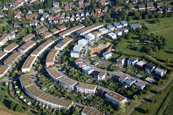 Ortsteil Hohenwettersbach in Karlsruhe im Bundesland Baden-Württemberg, Deutschland von einer Drohne aus