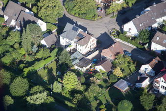 Hohenwettersbach, Neuer Weg in Karlsruhe im Bundesland Baden-Württemberg, Deutschland von oben gesehen