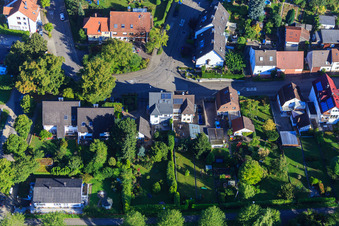 Schrägluftbild von Neuer Weg im Ortsteil Hohenwettersbach in Karlsruhe im Bundesland Baden-Württemberg, Deutschland