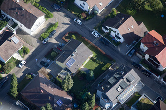 Wolfartsweier, Hellenstrasse in Karlsruhe im Bundesland Baden-Württemberg, Deutschland von oben