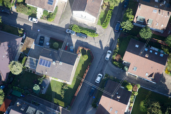 Wolfartsweier, Hellenstrasse in Karlsruhe im Bundesland Baden-Württemberg, Deutschland aus der Luft