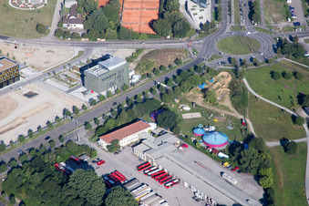 Oststadtkreisel, Otto-Dullenkopf-Park, in Karlsruhe im Bundesland Baden-Württemberg, Deutschland
