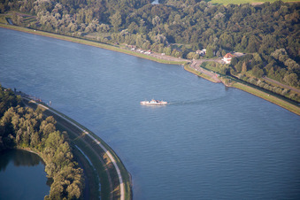 Drusenheim(Elsaß), Rheinfähre im Bundesland Bas-Rhin, Frankreich