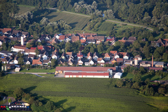 Luftbild von Ortsteil Helmlingen in Rheinau im Bundesland Baden-Württemberg, Deutschland