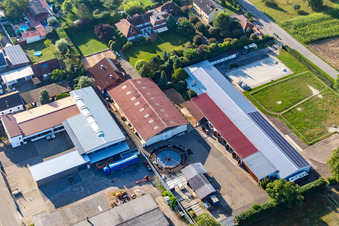 Luftbild von Ortsteil Ichenheim in Neuried im Bundesland Baden-Württemberg, Deutschland
