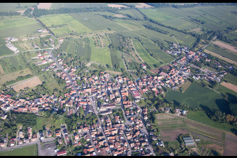 Luftbild von Obenheim im Bundesland Bas-Rhin, Frankreich
